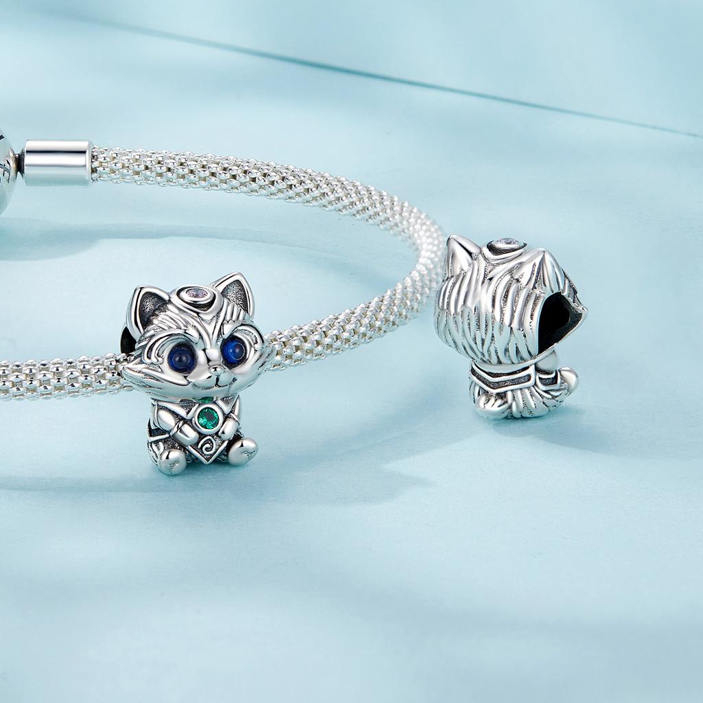 Charms Do Pandora Zawieszka Charms Niebieskooki Kotek Srebro 925 Charmsy Trusky