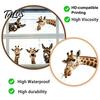 Adesivi in Vetro Dimensione Personalizzabile Giraffa Divertente Asino Statico Pellicola per Finestre, Animale da Fattoria Rimovibile Non Adesiva per Decorazione Casa Cucina Stanza degli Ospiti, Carino