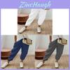 Cotton Casual Pants For Women With Pockets And Elastic Waist For Spring 2023