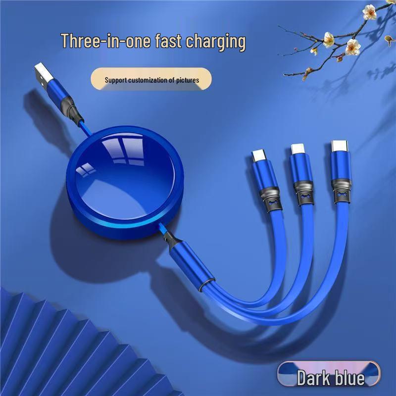 100W Type-C 3-in-1 Fast Charging Cable for Huawei, Android, and Apple Devices