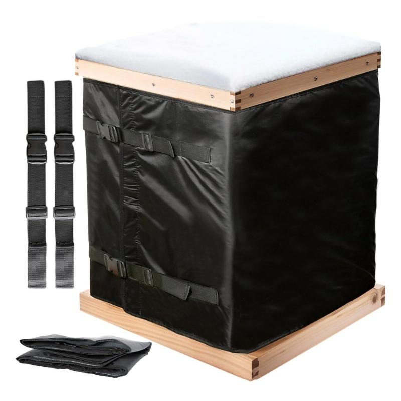 Winter Bees Hives Wrap Oxford Cloth Adjustable Bees Hives Wrap for Deep Hives Boxes Waterproof Windproof