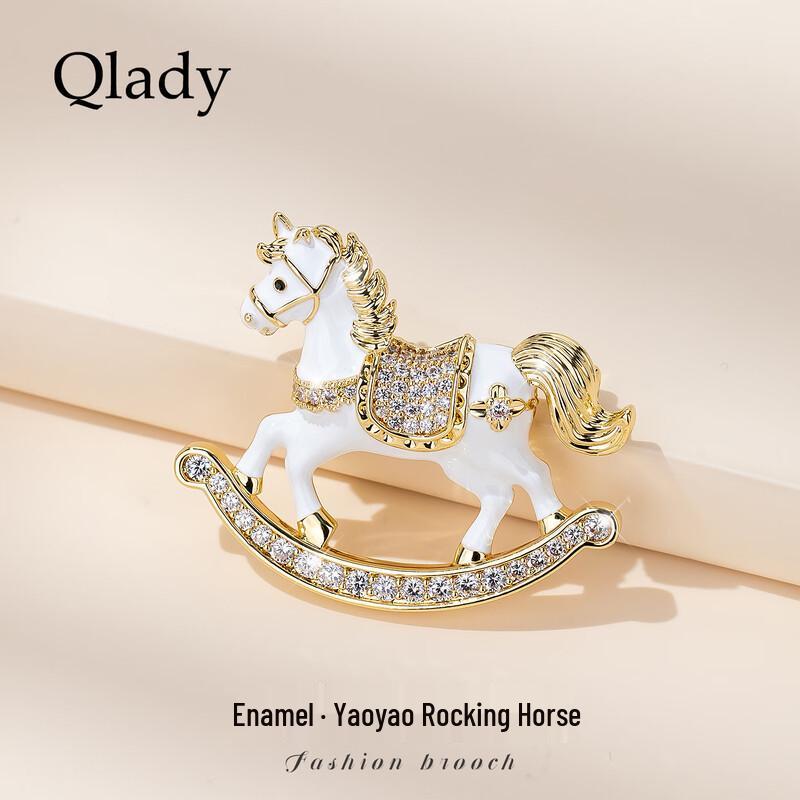 Qlady Elegant Horse Brooch Pin