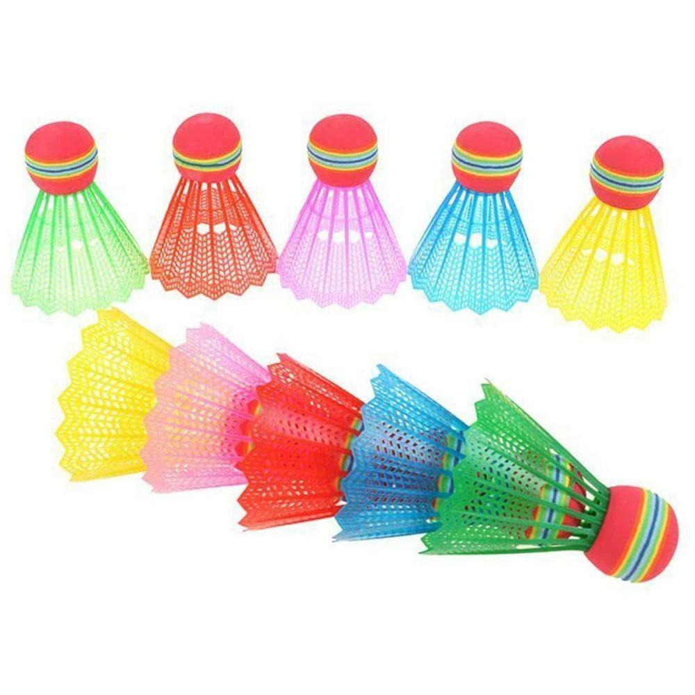 6Pcs Plastic Badminton Ball Colorful Badminton Trainer Durable Colorful Badminton Shuttlecocks