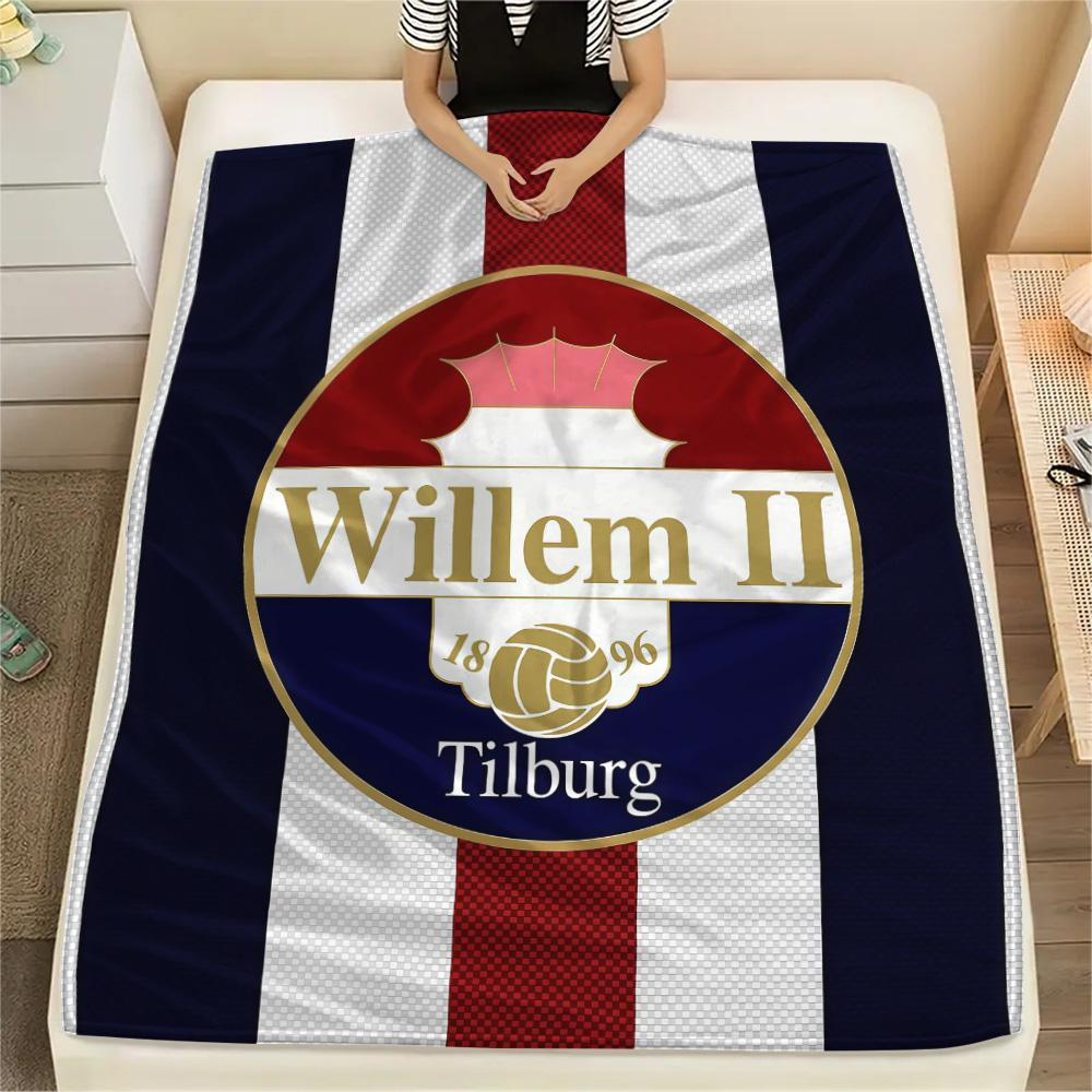 Willem II Tilburg Flannel Blanket, High quality Comfortable for All Seasons, Home Decor, Warmth and Comfort
