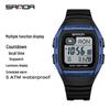 Sanda Universal Multifunctional Waterproof Sport Watch - Small Square Design for Students