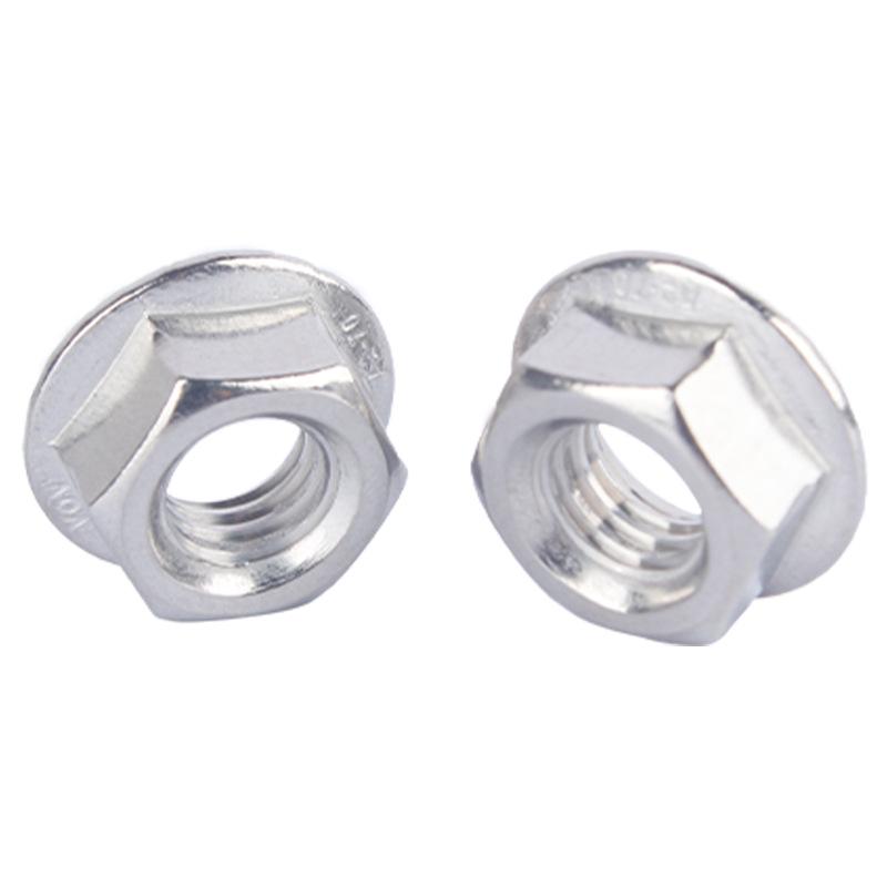 Self-Locking Serrated Hex Flange Nut with Washer, 304 Stainless Steel, M2-M16