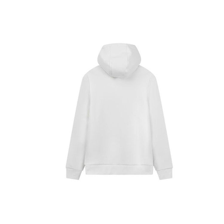 Fila Logo Print Casual Hooded Pullover Knit Sweatshirt Men Tops Cloud-Mushroom White F11M018219F-WT