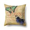 Polyester Pillowcase Butterfly Pattern Pillowcase Car Decoration Home Print Pillowcase Bedside Cushion Cover