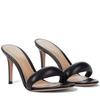 Fashion Brand Design Simple Solid Color Women's Slippers 2024 Summer New High Heel Black Gold Round Head Women's Sandals Size 34-46