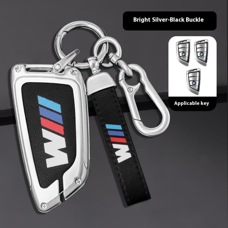 For BMW M E39 E46 E60 E90 F25 F15 F10 F20 F30 F01 G05 G20 X1 X3 X5 Car TPU Zinc Alloy Key Case Bag Car Key Chain Metal Key Shell