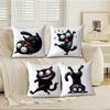 Funny Cat Design Pattern Digital Printing Pillow Cover Short Plush Suitable Living Rooms Bedrooms Sofas Throw Cushion Cover