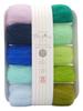 Hamanaka Aclaine Wool Felt, 10-Color Set, Approximately 2g Each, Blue and Green, H441-142-7