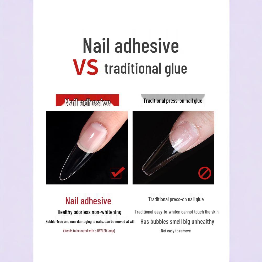 Ennisi Nail Tip Adhesive UV Gel Glue: Nail Salon Extension Base Coat (Soak Off, UV Lamp Required)