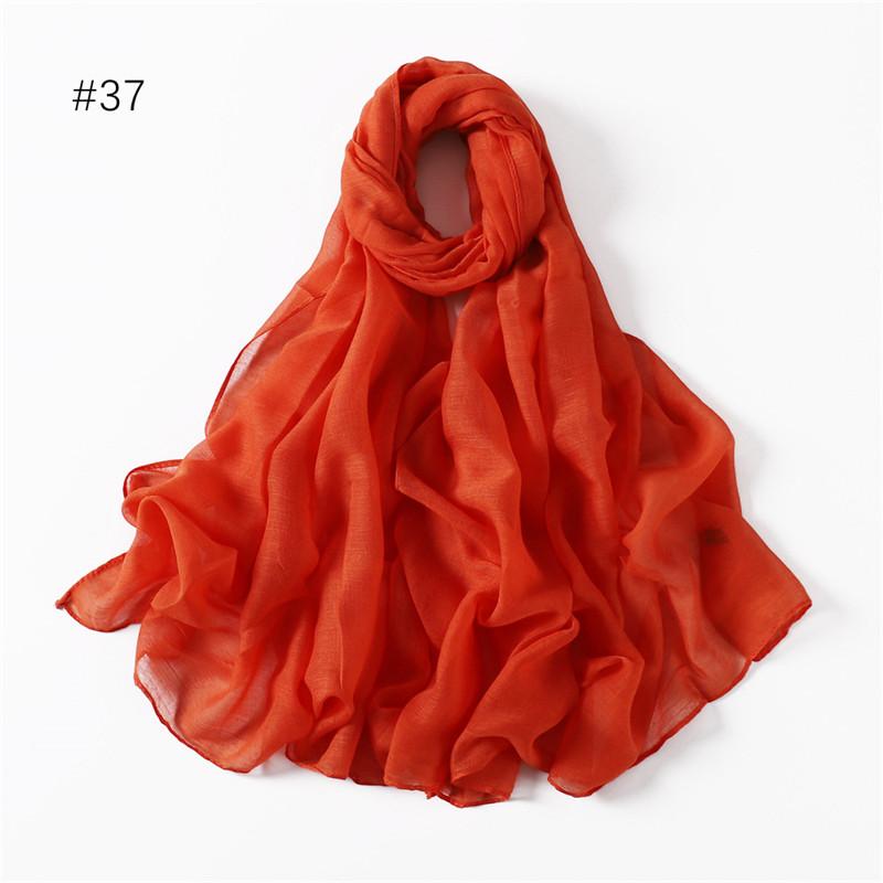 58 Colors Women Candy Color Voile Scarf Plain Solid Pashmina Female Warm Cotton Viscose Scarves Blanket Shawls And Wraps Bufanda