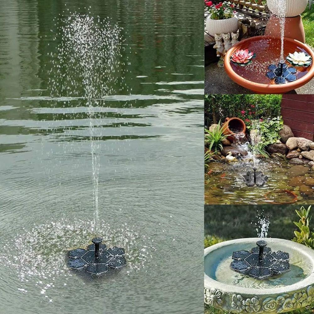 Floating Solar Powered Pump Multiple Nozzles Solar Water Fountain Bird Bath Fountain Garden