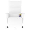 VidaXL Fauteuil inclinable de massage repose-pieds blanc similicuir 356598