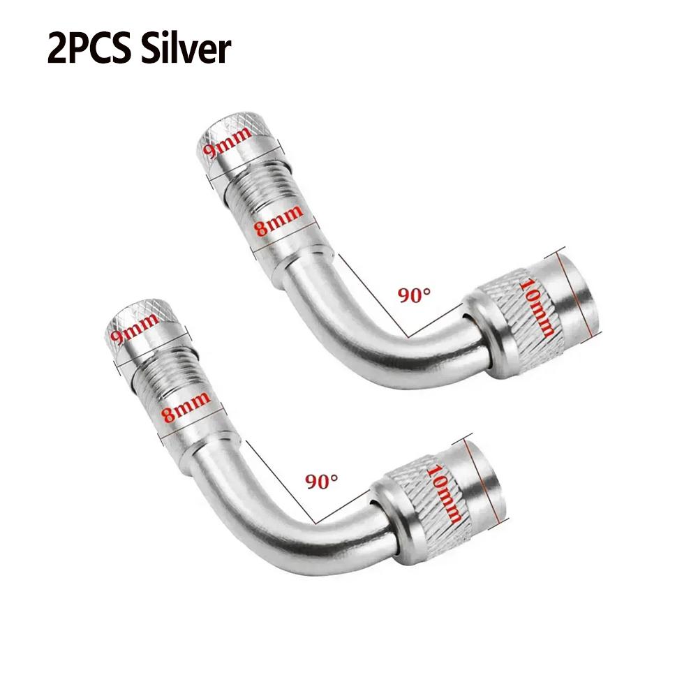 

2/4 Pcs Motorcycle 90 Degree Angle Bent Valve Adaptor Tyre Tube Valve Extension Adapter for Truck Car Moto Bike