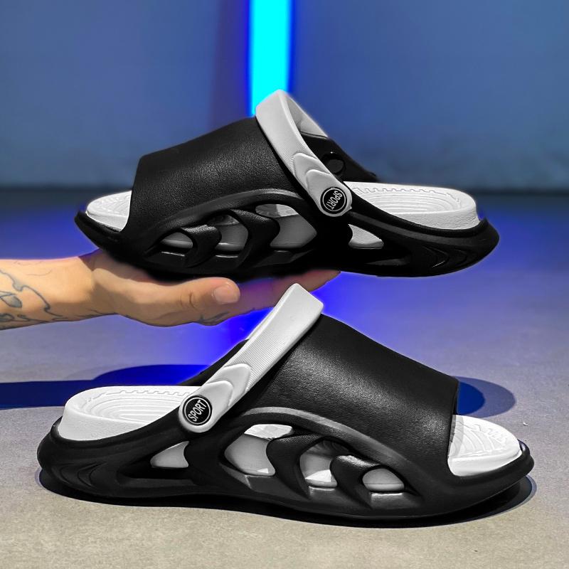 Fashion Men's Clogs Male Tennis Flat Sandals Air Flip Flops Men Non-Casual Men's Leather Shoes Running-Shoes Tennis Durable Outsole Low