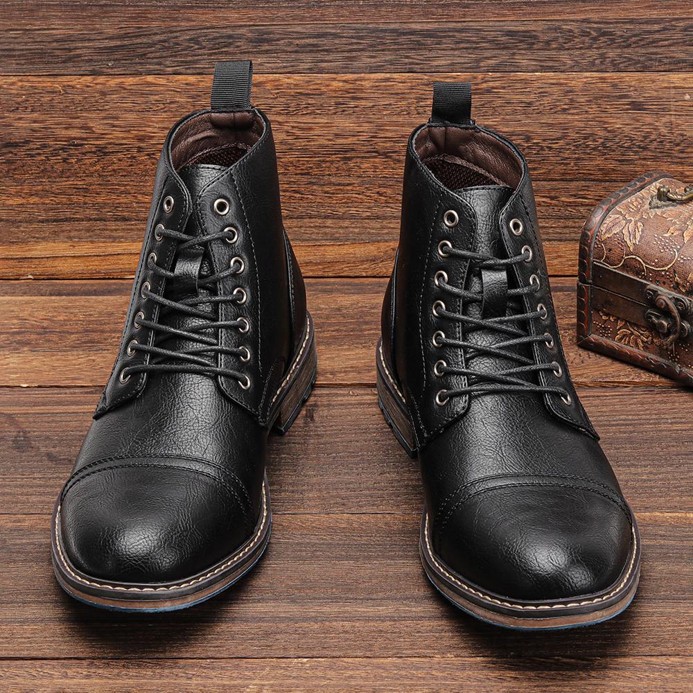 Ankle Boots Men Fashion Comfortable Brand Leather Boots for Men