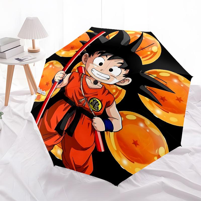 1pc Dragon Ball Z, GokuOpen/Close Umbrella-Windproof, Compact Travel Umbrella, Sturdy 8-Rib Shaft, Outdoor Accessory1170