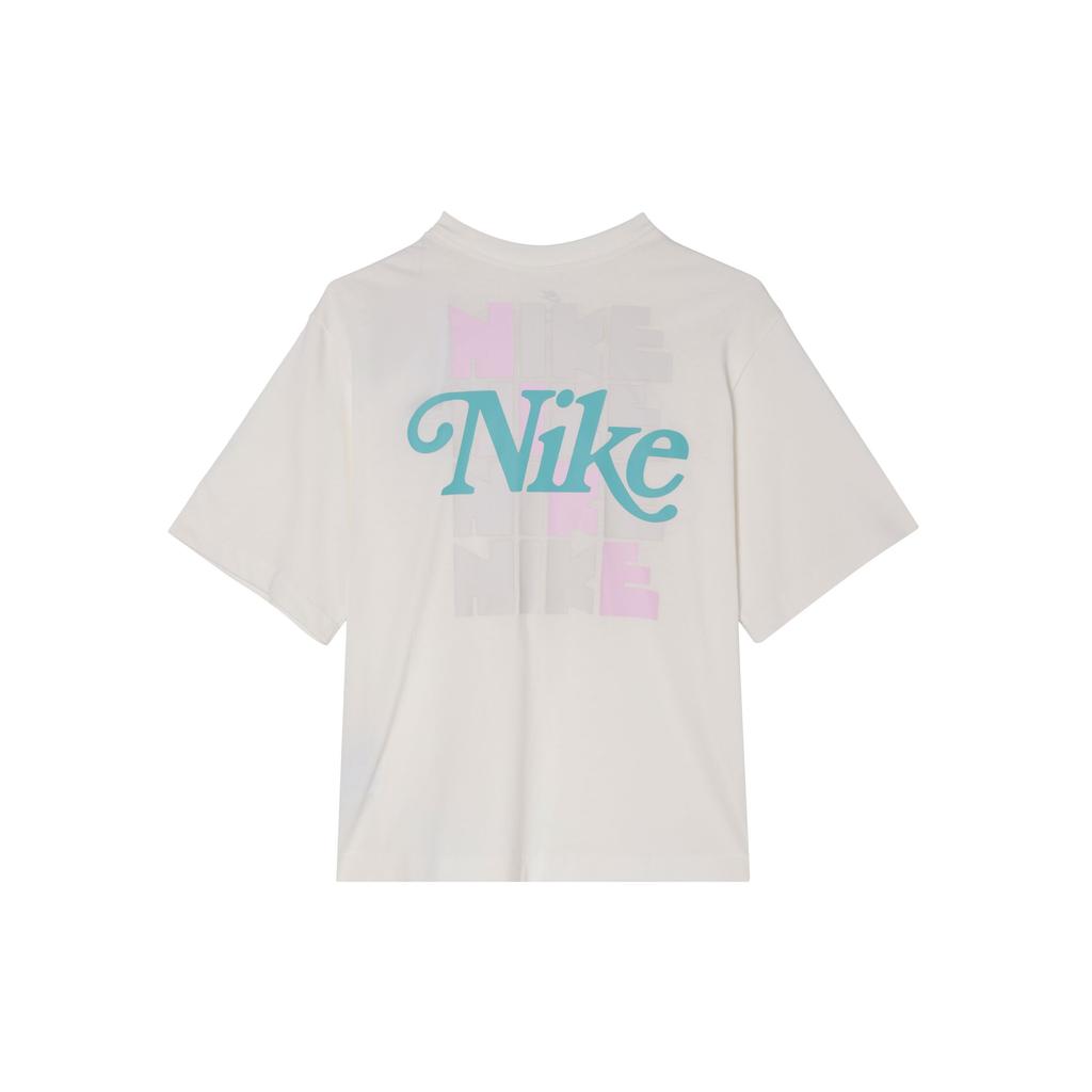 Nike Sportbekleidung Rundhals Baumwolle Lässig Bequem Vielseitig Kurzarm Atmungsaktiv T-Shirt Damen T-Shirt Segelweiß HM4581133