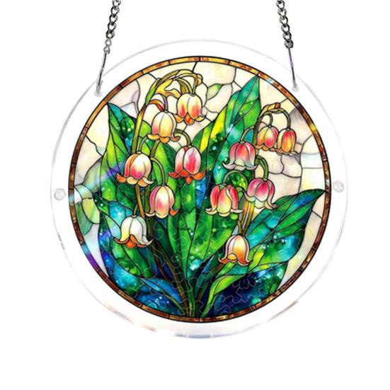 Acrylic Jigsaw Puzzle Suncatcher Colorful Stained Glass Style Sun Catcher DIY