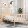 VidaXL Bed Frame with Headboard Small Single Solid Wood 3192711
