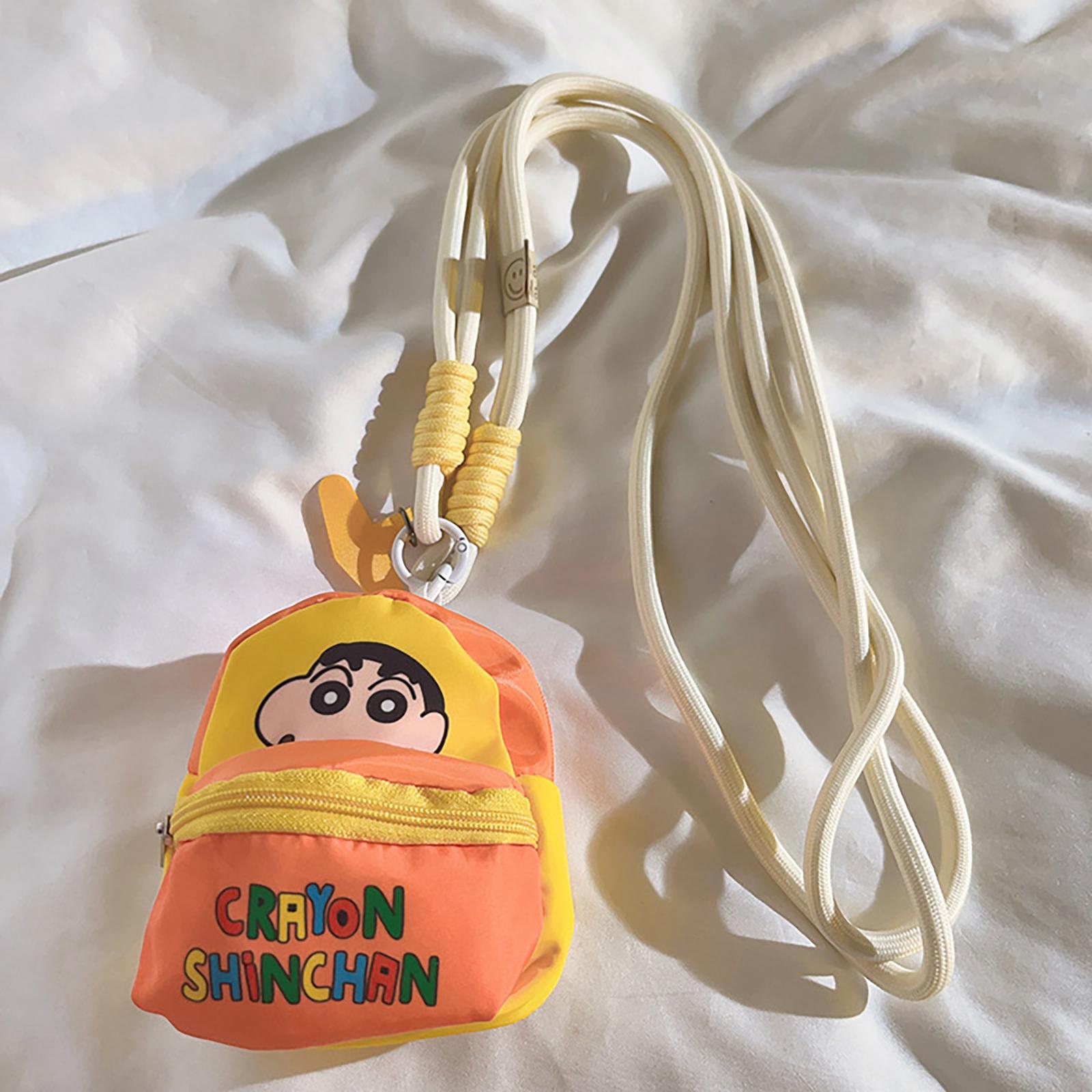Crossbody Cartoon Crayon Shin-Chan Phone Strap Rope With Small Wallet Cute Earphone Bag For Iphone For Samsung Huawei Xiaomi 668₽