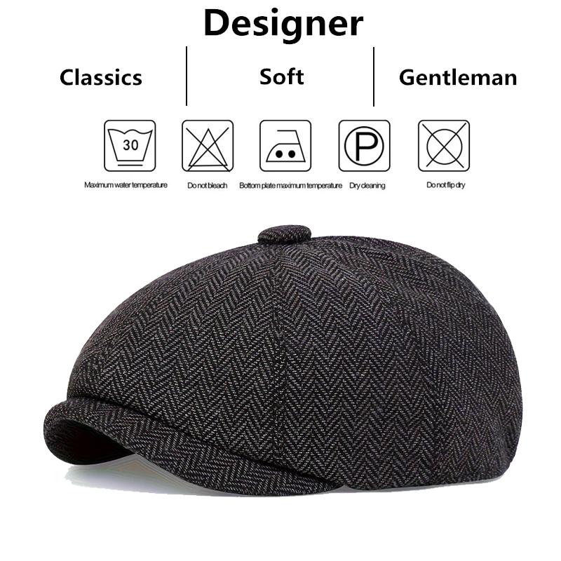 Children Retro Newsboy Caps British Painters Hats Spring Autumn Berets Herringbone Flat Cap Hip Hop Berets For Boys