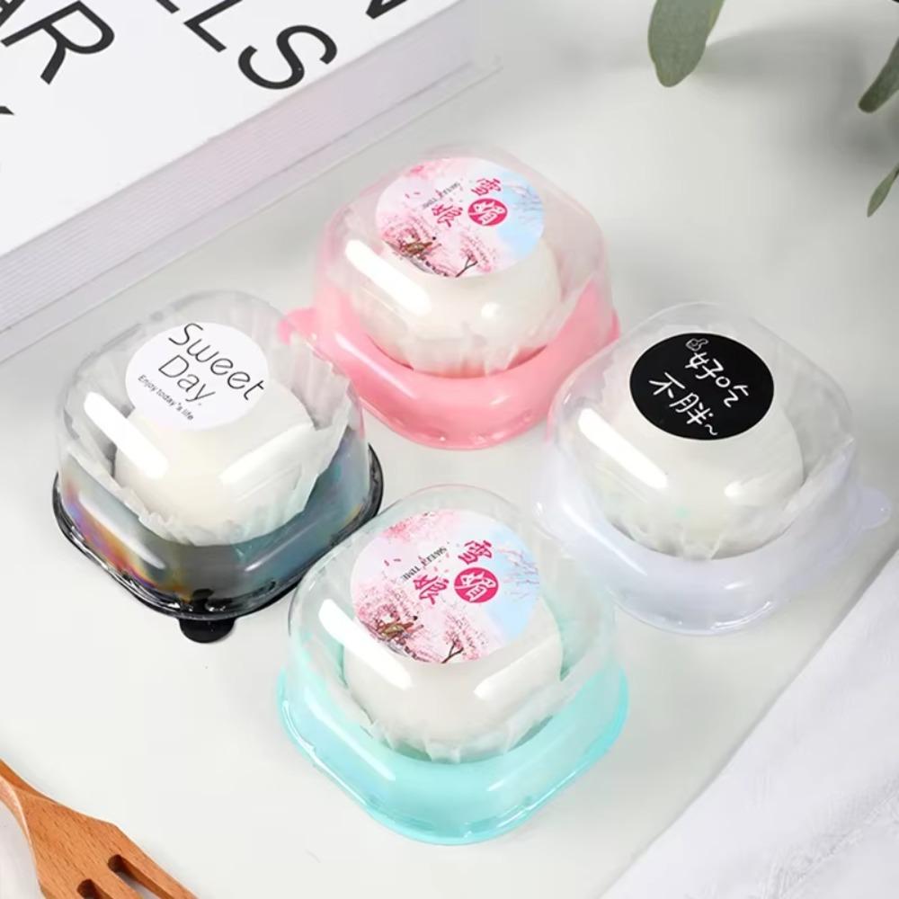 50pcs Square Moon Cake Packaging Tray Plastic Baking Packaging Box Moon Cake Boxes  Mochi