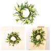 Artificial , Reusable Simulation Wreath Wall Hanging Home Decoration Rattan Ring for Front Door