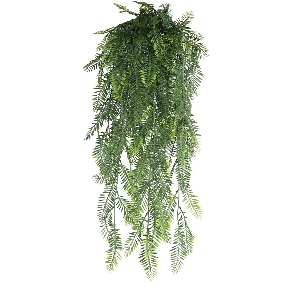 80cm Persian Fern Leaves Vines Home Room Decor Hanging Artificial Plant Plastic Leaf Grass Wedding Party Wall Balcony Decoration