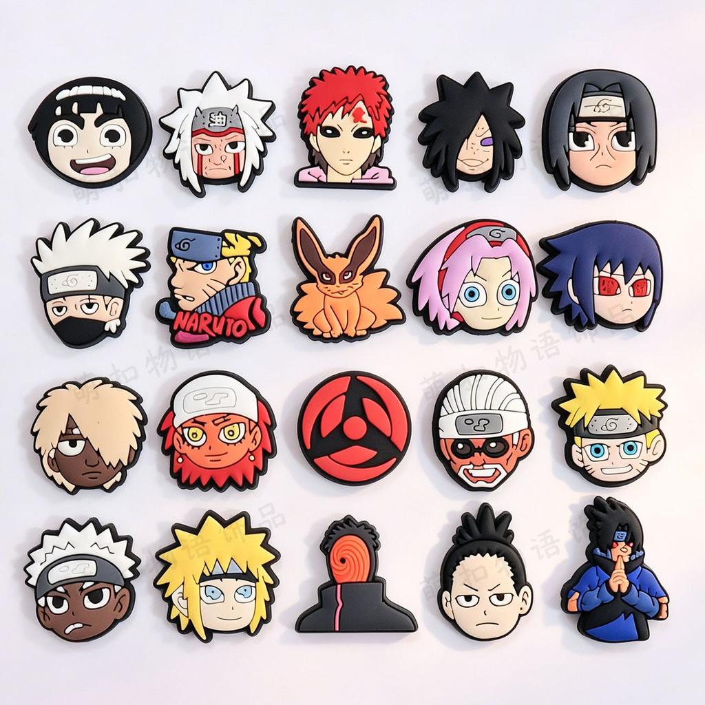 Naruto cartoon shoes with removable DIY anime decorations, a perfect gift to give to friends