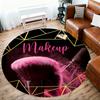 1pc Makeup Brush Round Chair Mat Office Area Rug - Non-Slip, Floor Mat for Office, Bedroom, and Indoor Decor P127282