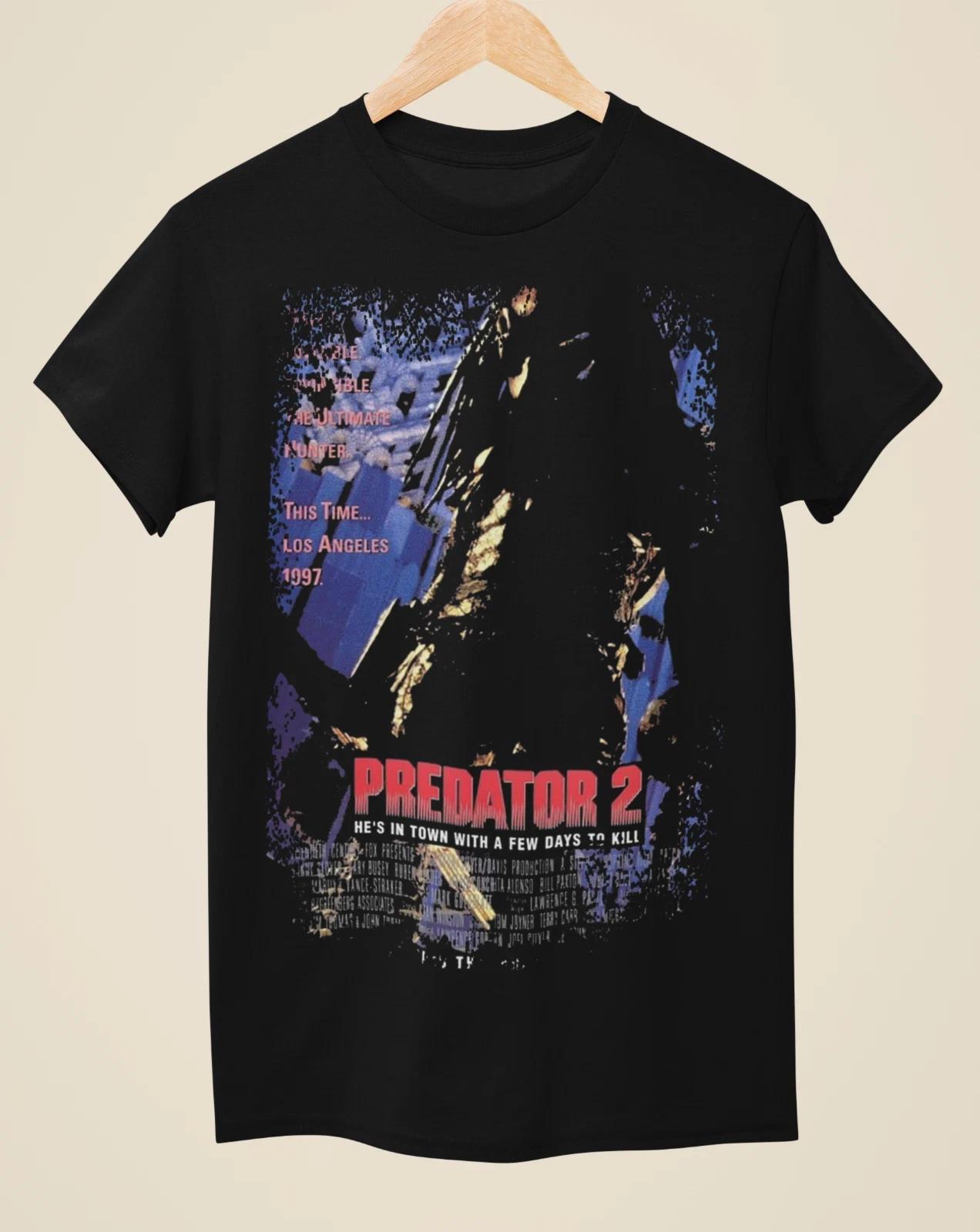 Predator 2 - Movie Poster Inspired Unisex Black T-shirt L