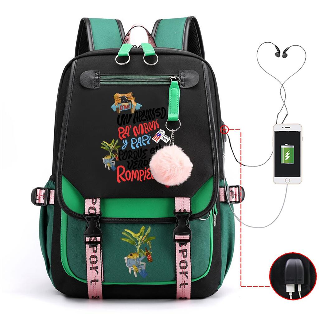 Back To School Mochilas with USB Port Casual Rucksack Teenage Boys Girls Multicolor Backpack Student School Bag Daily Use