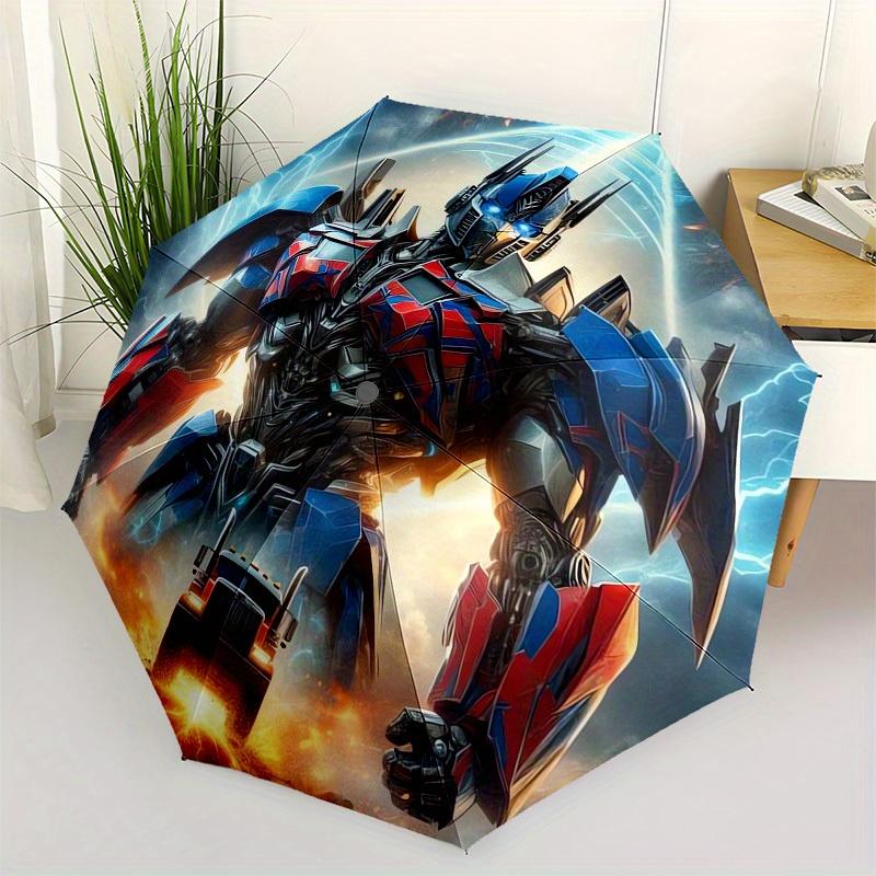 

1pc Transformers Optimus Prime Artwork Umbrella with Plastic Handle,Suitable for All Seasons Home Travel Outdoor UmbrellaM937