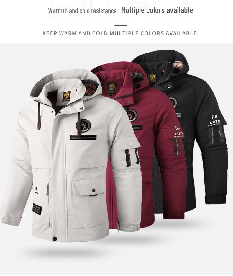 Men's Waterproof Hooded Windbreaker Jacket Parka Coat - Outdoor Casual Wear