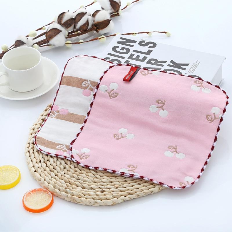 25 x 25 cm, quadratisches Handtuch aus reiner Baumwolle, 6-lagiges kleines Handtuch, Kindergarten-Wischtuch, Gaze-Taschentuch, kleines quadratisches Handtuch aus Baumwolle, Speicheltuch