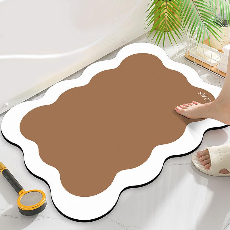 Bathroom diatom mud floor mat, toilet carpet, toilet door, toilet water-absorbing non-slip foot mat, entry door mat