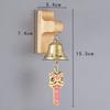 Home Decor Solid Wood Copper Bell Pendant with Magnetic Lion To Operate Wind Chimes, Home Reminders Doorbells Housewarming Gifts