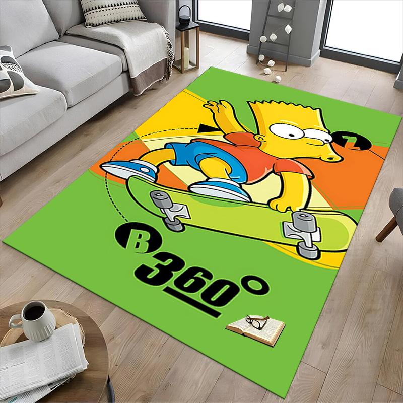 1pc Simpsons Family Adventure Carpet for Playroom Bedroom Living Room Sofa Home Decor,kids Game Area Rug Non-slip Floor Mat Y729102