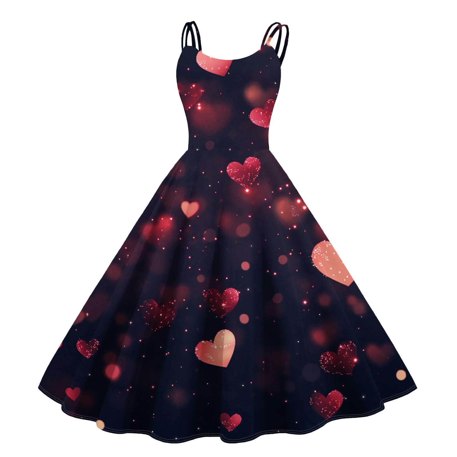 

Женское модное коктейльное платье без бретелек с принтом ко Дню святого Валентина в готическом стиле, панк, винтажное платье. S