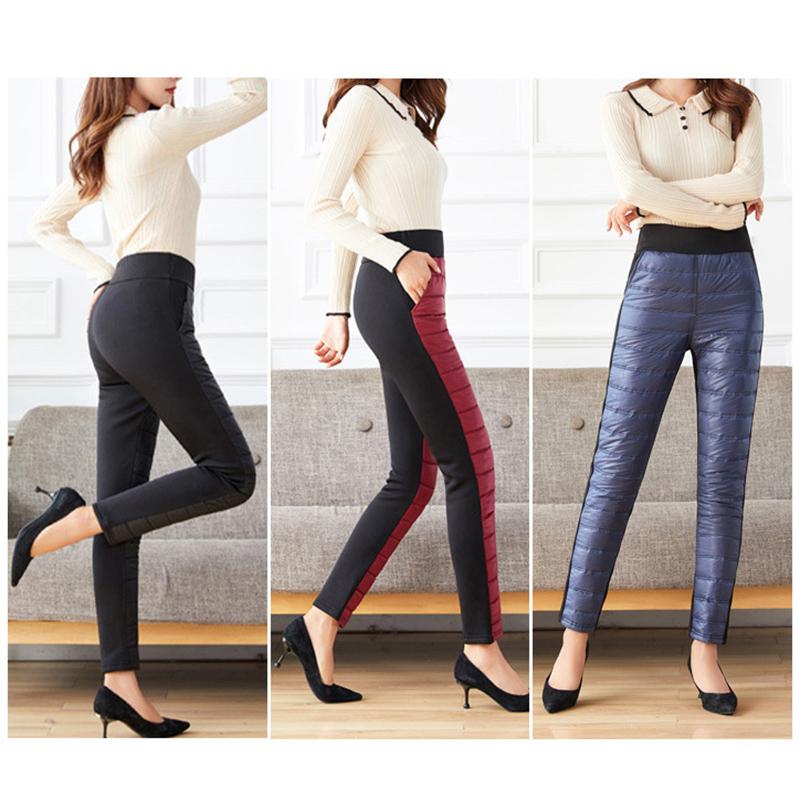 Plus Velvet Thick Cotton Trousers, Leggings, Outer Wear, Autumn and Winter Warm Down Cotton Trousers, Women's Middle-aged and Elderly Warm Pants