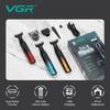 VGR New Hair Remover 3-in-1 Hair Trimming Set Gradient Color Household Shaver IPX6 Waterproof with LED Intelligent Digital Home Razor Shaver V-361