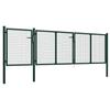 Portail de jardin Acier 400 x 100 cm Vert