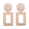Women Geometric Shape Earring Girl Exaggerated Sqaure Dangling Earring Solid Color Ear Drop Jewelries