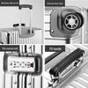 Retro Aluminum Frame Trolley Suitcase with Universal Wheels - Available in 20", 24", 26", 28" for Men and Women