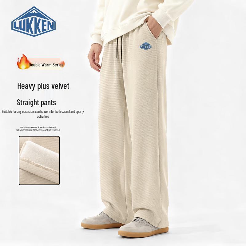 LUKKEN Men's Straight-Leg Fleece-Lined Casual Pants