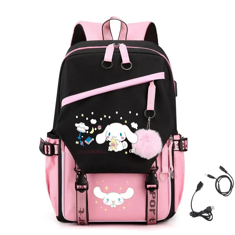Melody Joint Peripheral Backpack Female Japanese Junior High School Large Capacity Schoolbag Girl Light розовый